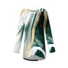 Plus Size Women's Vintage Print Long Sleeve   T-shirt  Plus Size Women Clothing  for Antumn and Winter