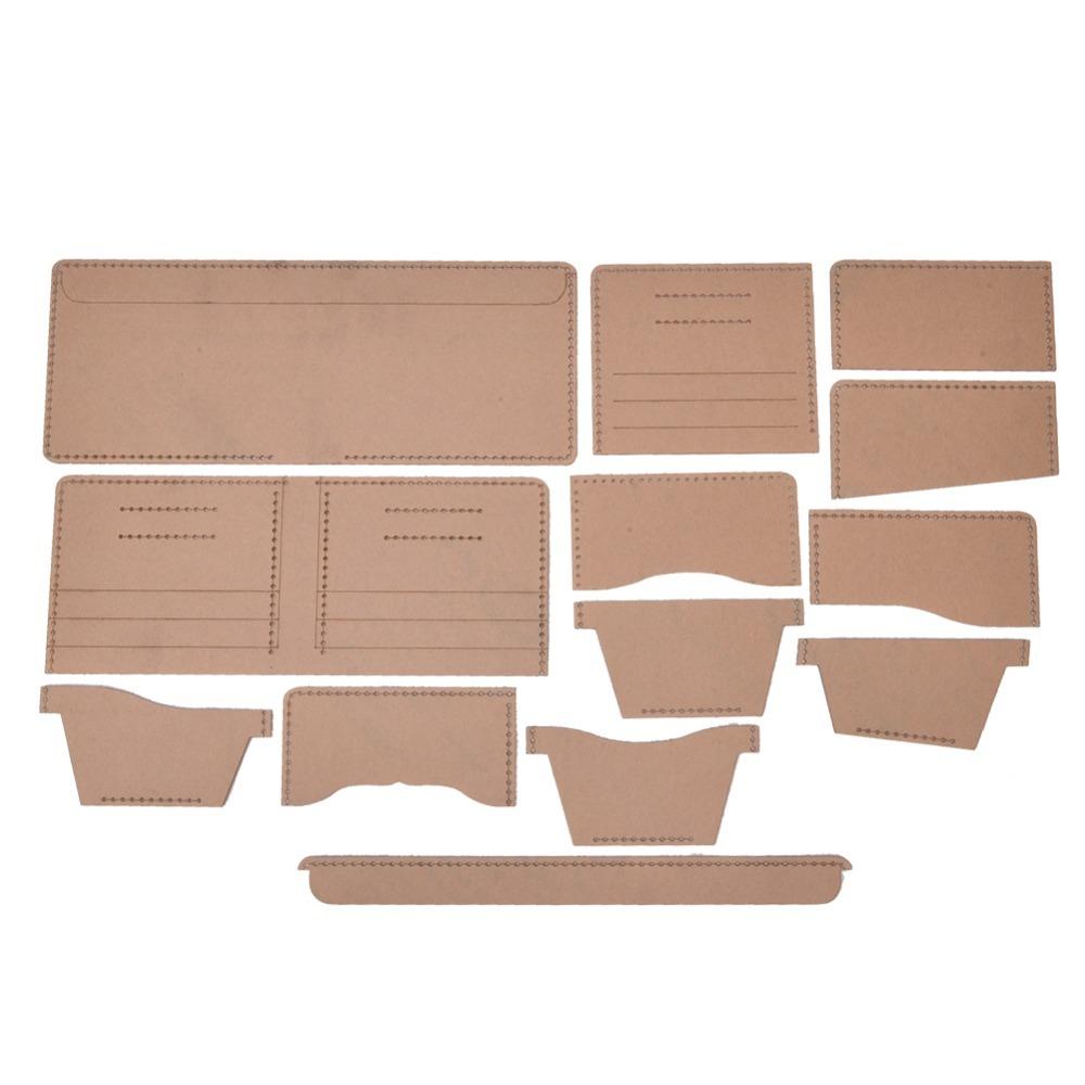

Acrylic Wallet Template Transparent Short Wallet Leather Pattern Acrylic 1:1 Ratio with Punch Marks Leather Template for Wallet