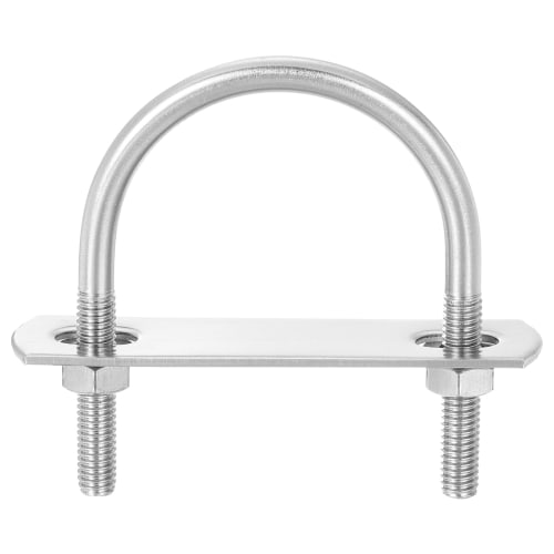 uxcell U-Bolts, M6, 45mm Inner Width, 65mm Length, 304 Stainless Steel, with Nuts, Plates, and Washers, Set of 4, for Home and Industrial Use, Fasteni