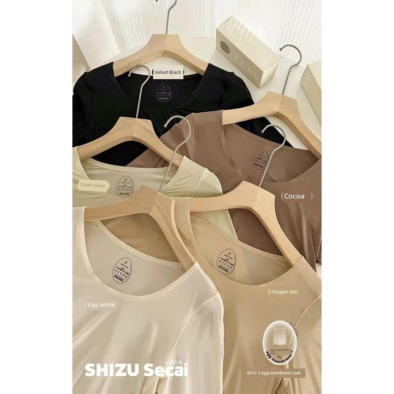

Membrane Clothing 6191 Eggshell Membrane Pants Ultra-Thin Autumn Clothing and Pants Naked-Feel Mask Clothing Light and Comfortable Underwear 6073 Black Top 6073-1 Suggestion 45-70kg