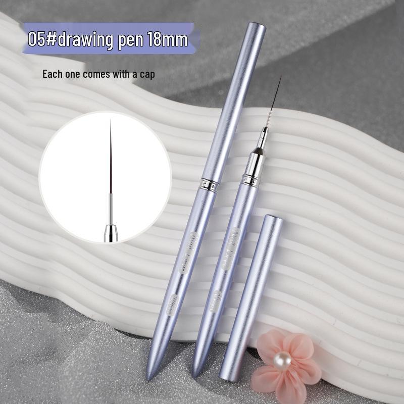 Ultra-Fine French Tip Cross-Stitch & Nail Art Pen - Metallic Cat Eye Flower Outliner