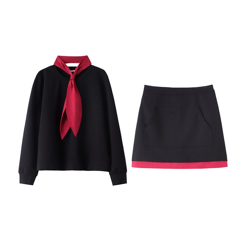 

2025 Весна Корейский стиль Повседневный Большой размер Футболка/Свитшот Топ для женщин XL (Recommended 120-135 lbs) чёрный