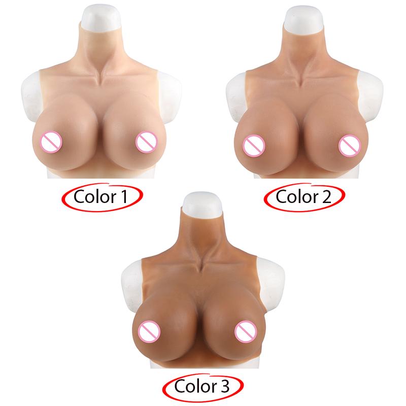 Tgirl Realistic Silicone Tits Fake Breast Forms False Boobs H Cup for Crossdresser Shemale Transgenders Transvestite Breastplate