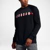 Jordan Felpa a Maniche Lunghe Girocollo con Stampa Logo Uomo Top Nero 845390-010