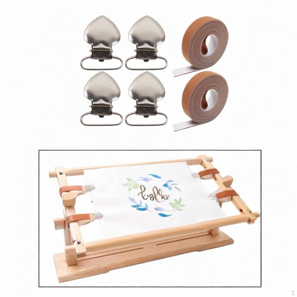 4x Scrollstab Seitenspannclips Stickzubehör Stabil Vielseitig Hand Leinwand