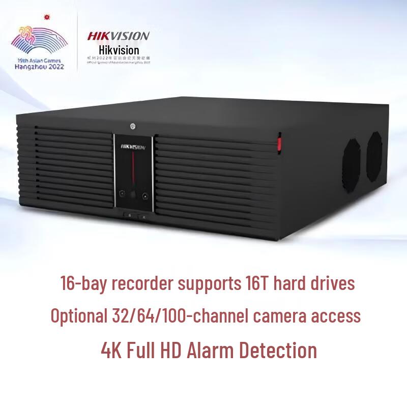 

HIKVISION 4K Full HD 16-Bay Network Video Recorder (NVR) Series CN plug (adapter included) 4x 6TB HDDs