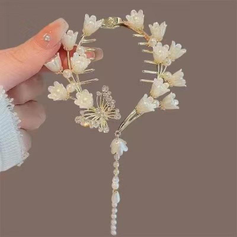 Women's Tassel Rhinestone Hair Clip Exquisite Glitter Maruko Headband Hair Clip  Valentine's Day Gift For Girlfriend Wife