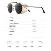 Retro Runde Metall Sonnenbrille Steampunk Herren Damen Trend Marke Designer Vintage Sonnenbrillen Shades UV Schutz
