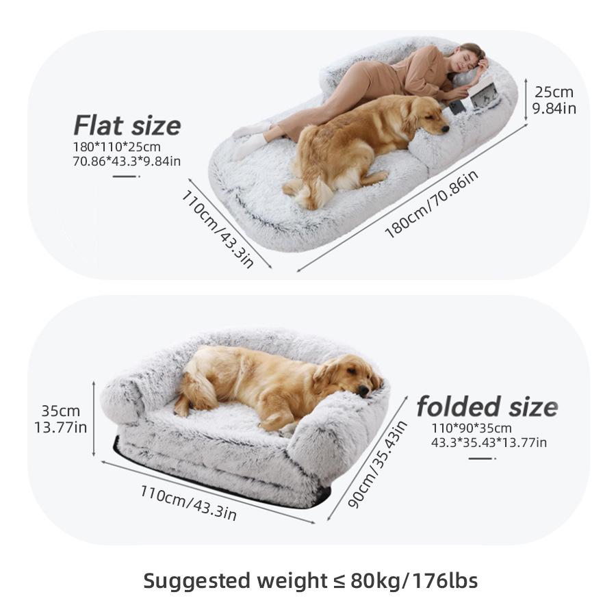 Washable Foldable Pet Sofa & Mat - Large Dog & Cat Bed House