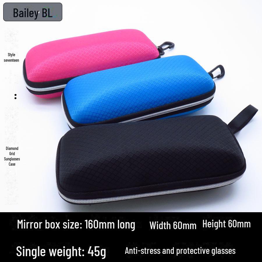 Cycling Sports Zipper Sunglasses Storage Case - EVA Black