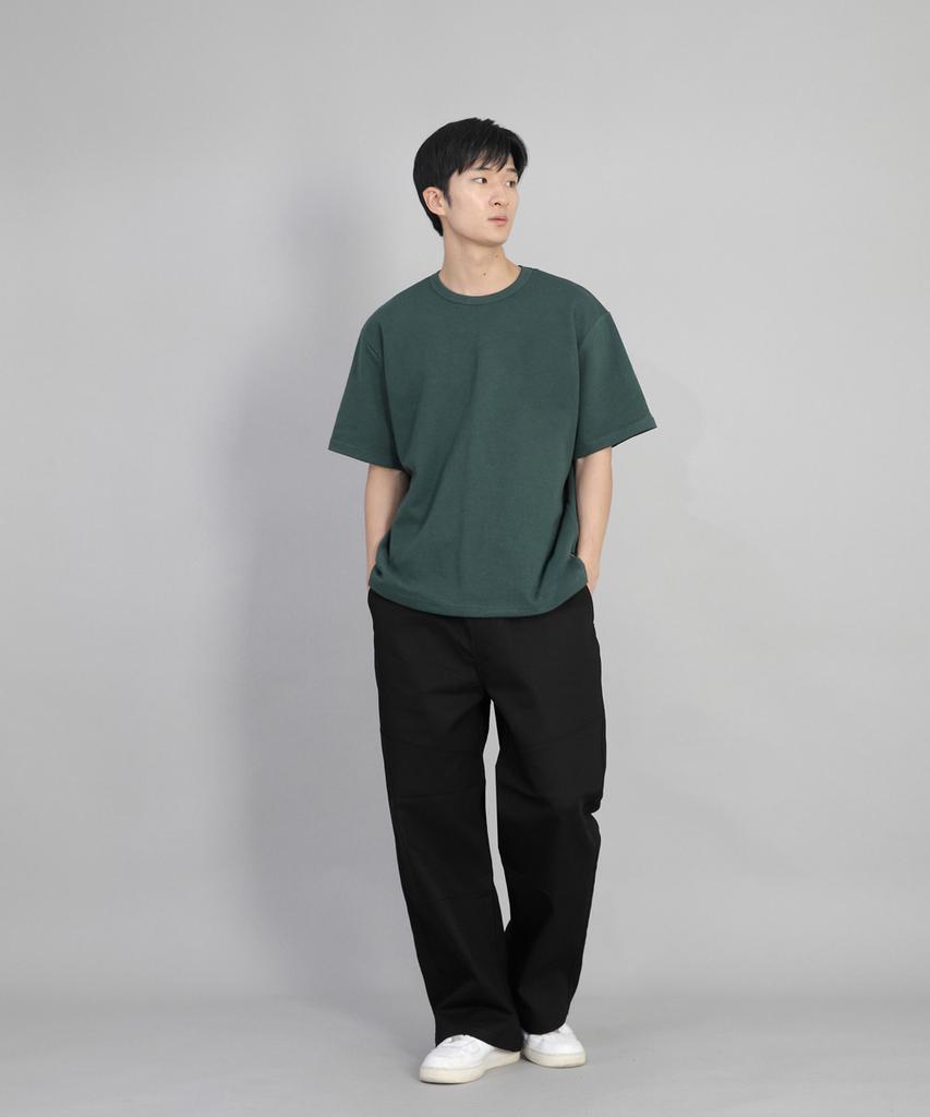 Seinteukeulu R-Neck Plain Short Sleeve Tee Brs-826 Dark Green
