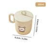 260/300ml Kid Water Cup With Lid & Handle Anti-scald 304 Stainless Steel Drinking Cup Double Layer Detachable Drinkware