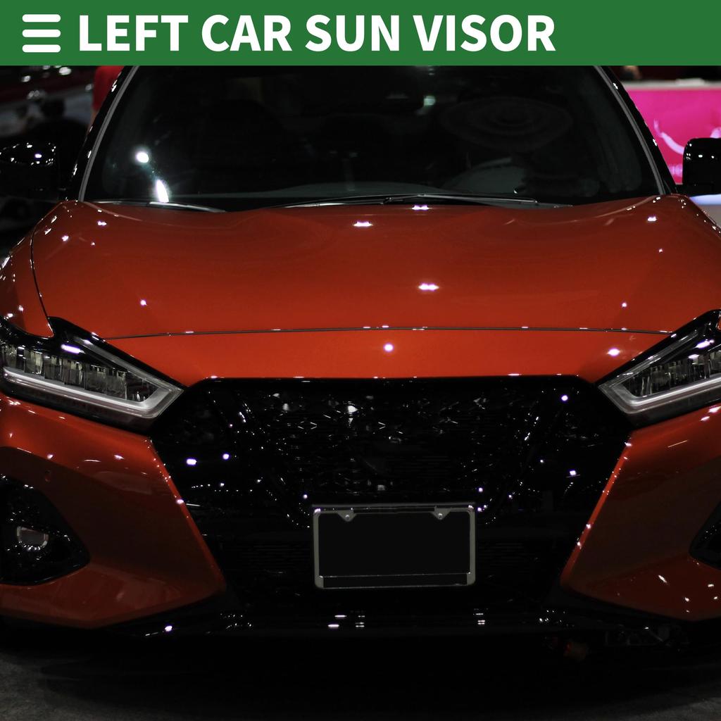 Motoforti Left Driver Side Car Sun Visor Assembly with Mirror and Light, Gray, Plastic, for Nissan Maxima 2016-2021