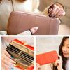 Genuine Leather Long Receipt and Coin Sorting Box Large Gold [RafiCaro] Women's Garçon Wallet, Wallet, Green, Type, Coin-Through, Capacity,