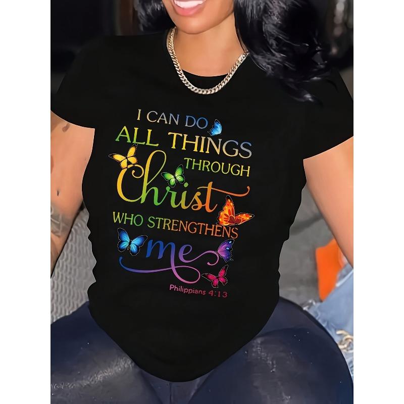 

Women s Black Casual Short Sleeve Crew Neck Tee 4XL