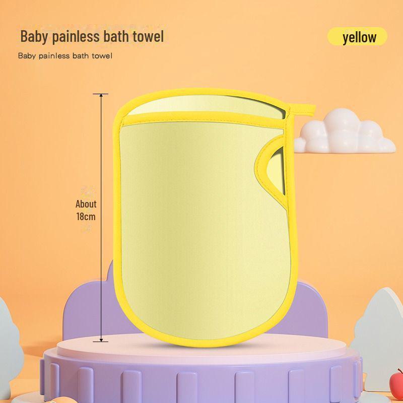 Kids' Gentle Skin-Friendly Bath Towel - Painless Exfoliating Sponge for Safe Baby Bathing
