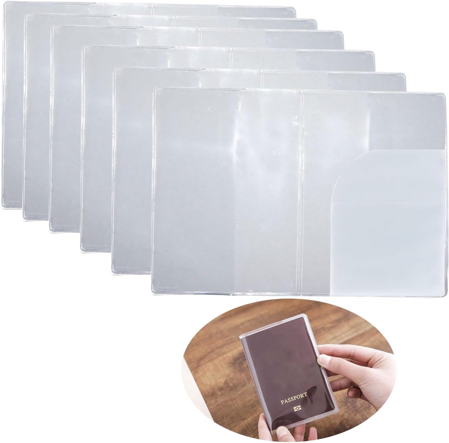 

Passport Transparent Passport Protective Set of 6 Passport Thin Protective Passport Portable and Convenient Cover, Cover, Covers, Vinyl, Waterproof,