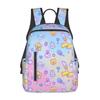 Full Print Rainbow Sorbet Backpack for Boy/Girls Best Gifts 2D Flat Cartoon SchoolBag for Children Bags