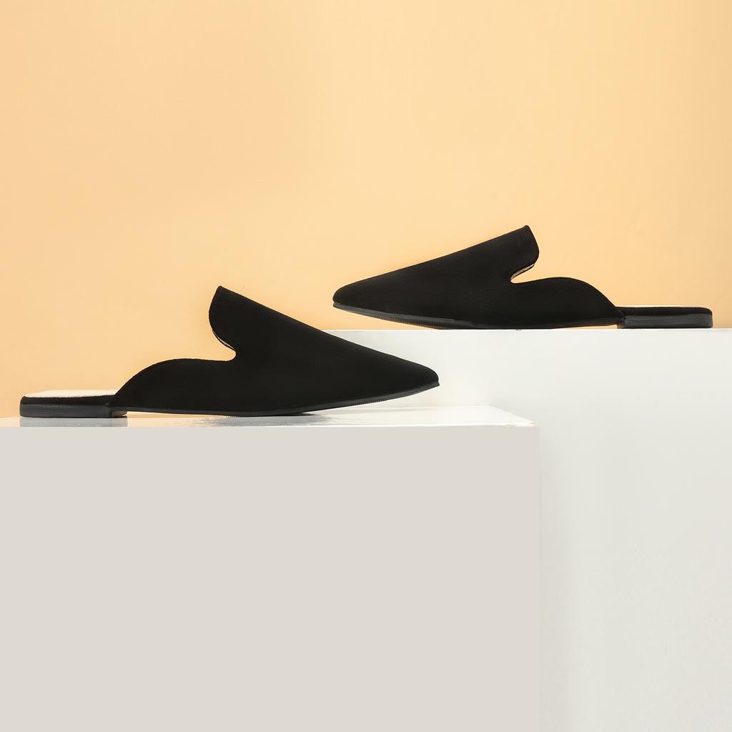 Nya Hösttofflor För Kvinnor Tofflor Damers Vardagliga Och Bekväma Platta Skor Damers Mules Mjuka Läder Tofflor