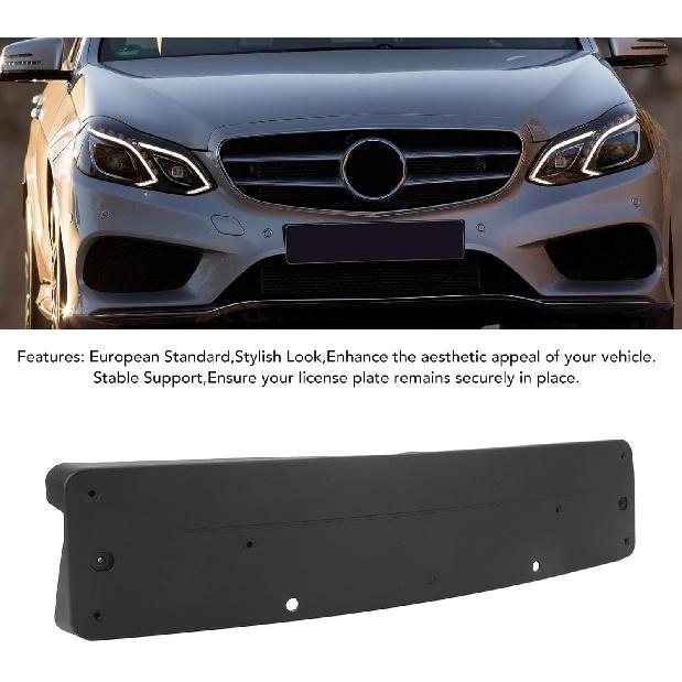 European Standard Front Bumper License Plate Holder Bracket 2128851781 Stable Support, for E Class W212 AMG Line 2014 to 2016