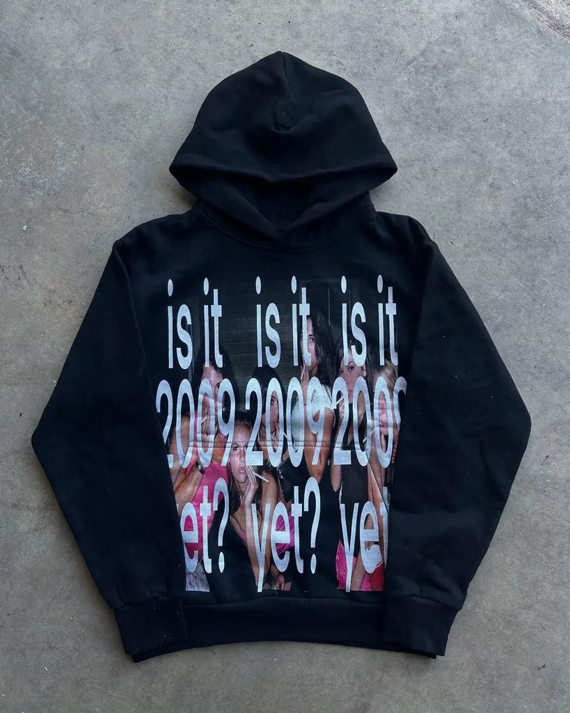 Harajuku Y2k Casual Print Hoodies Women Grunge Streetwear Sweatshirt Tops Goth Oversized Hoodie Clothes Tracksuit Men Clothing