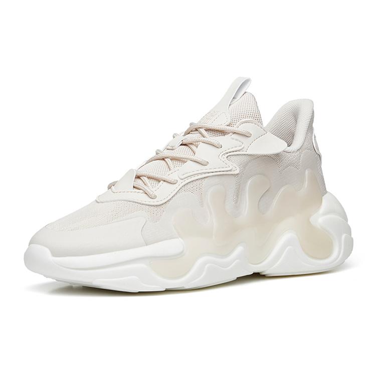 Anta Life Collection Fabric Cushioning Slip Resistant Abrasion Resistant Low top Casual Shoes Women's Beige 122238842S-3