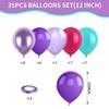 12inch 35pcs Purple Pink Green Balloon Set , Suitable for Weddings, Birthdays, Themed Parties, Bachelorette Parties