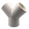 PVC Y-Type Elbow Tee 45° Three-Way Connector for Water Pipes (20-75mm)