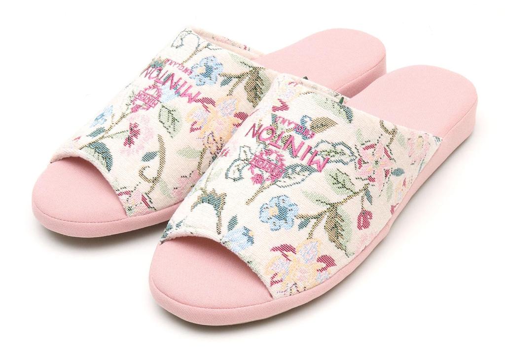 Minton Gobelin Heel Soft Haddon Hall Slippers (Pink)