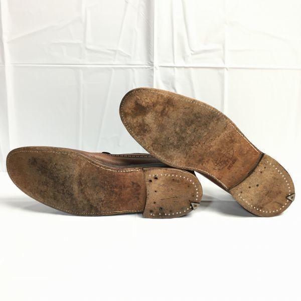 Vyrobeno 1968? FLORSHEIM Kenmoor Boty Long Wingtip Velikost 10.5C (27.027.5cm) Imperial Vintage Pánské(POUŽITÝ)