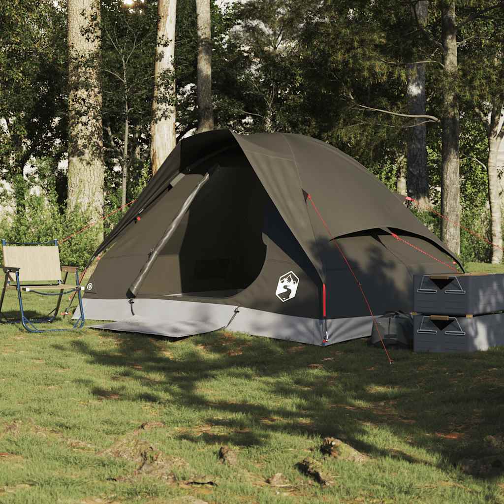 Vidaxl Tourist Tent, 2-Person, Dome, Brown, Waterproof