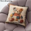 Vintage Patchwork Teddy Bear Throw Pillow Covers Pattern Cushion Cover Suitable For Sofa Bedroom Car Pillow Cover