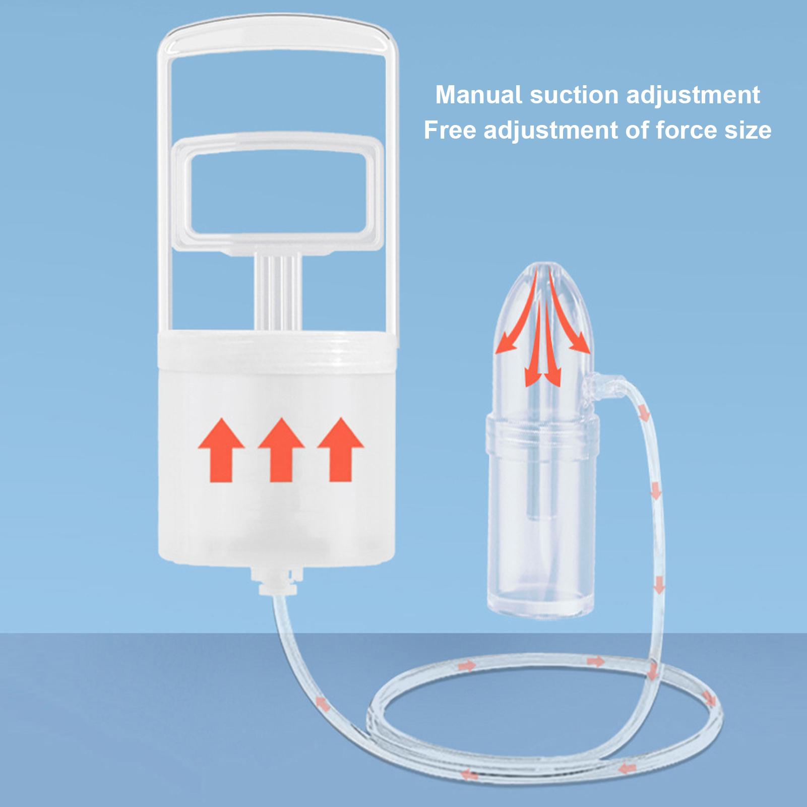 Baby Nasal Aspirator Nose Sucker Nasal Aspirator Quiet Manual Nose Suctioners for Babies Baby Nasal Sucker Aspirator Snot bianco