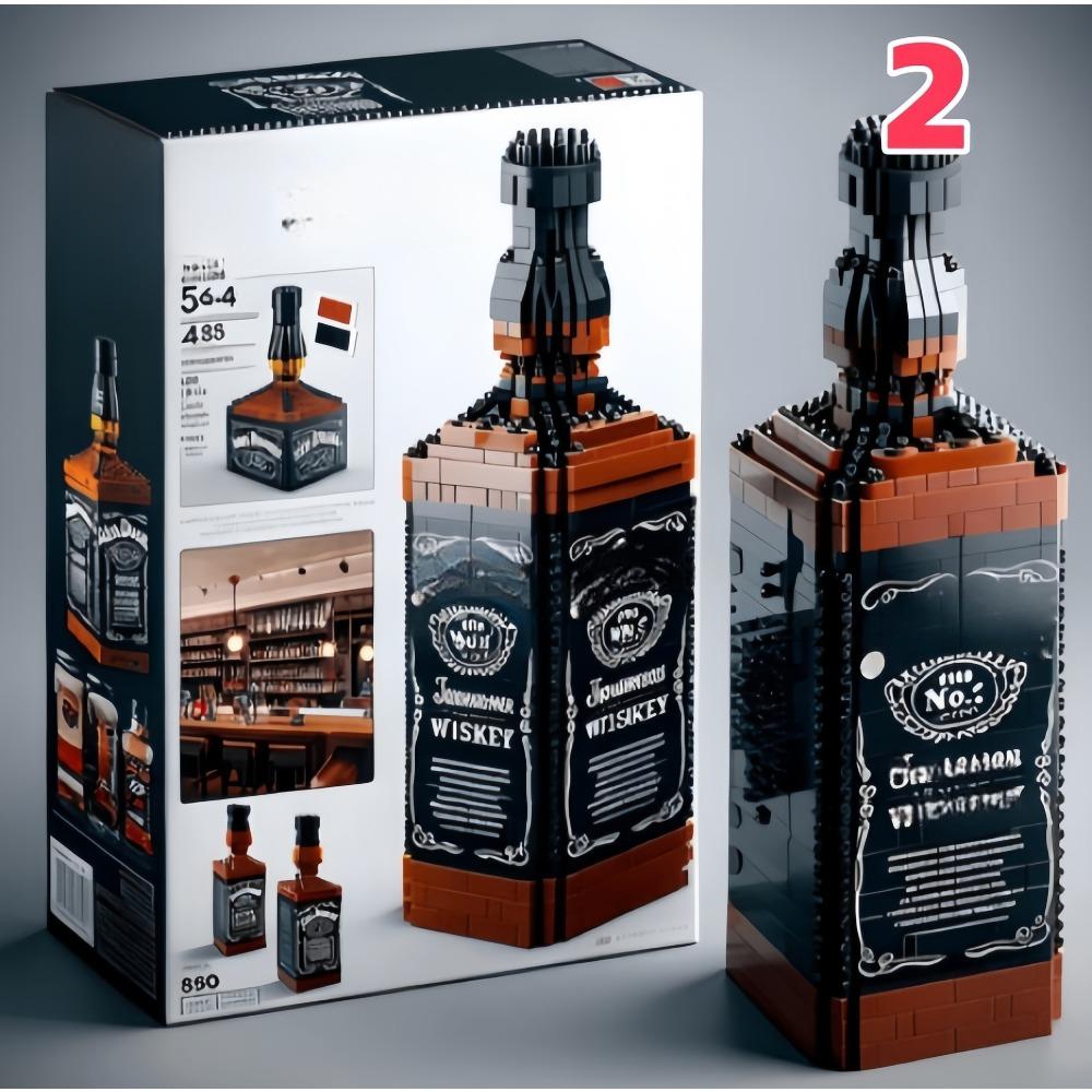Baustein Whiskeyflasche Flasche Baustein Unternehmen Geschenk Firma Gedenk- Ausländische Weinflasche Schmuckstück Simulation Baustein