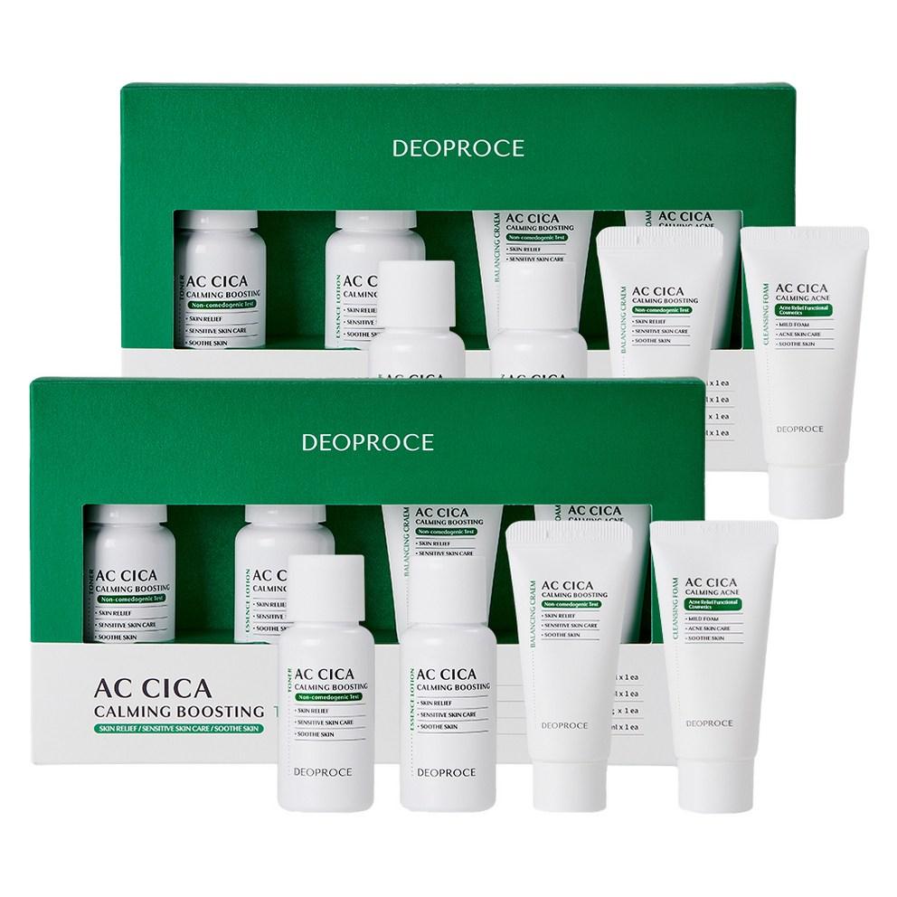 Deoproce AC Cica Calming Boosting Trial Kit 4pcs Set, 2 Sets