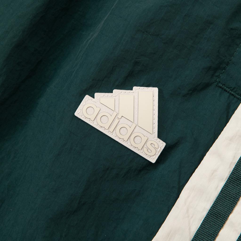 Adidas Colorblock Design Sports Drawstring Mid-Waist Woven Shorts Men Bottoms Midnight-Green JN4511