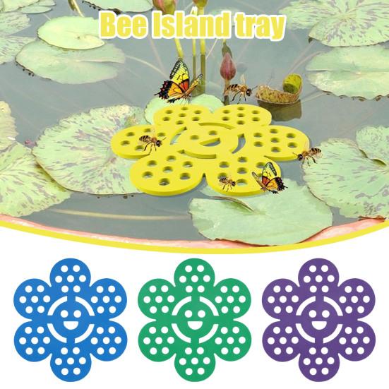Floating Bee Drinking Station EVA Foam Bee Insect Butterfly Waterer Flower Shape Bee Bath for Outdoor Garden Balcony Backyard Patio Decor