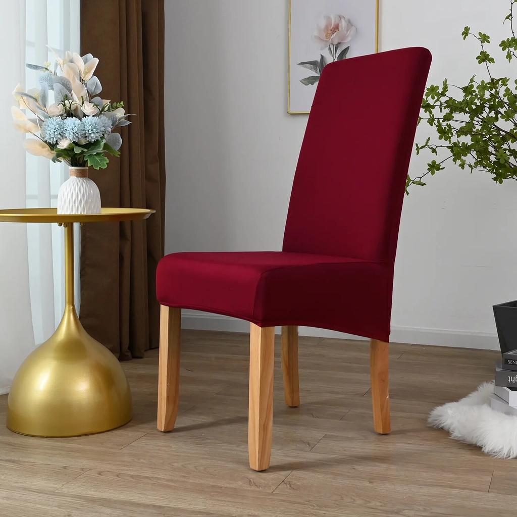 Printed King Back Chair Cover Stretch Large XL Size Chair Covers for Dining Room Home Hotel Banquet Decor Long Seat Protectors