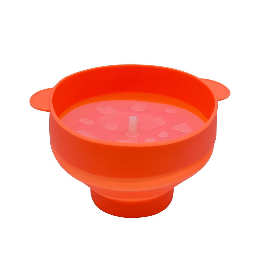 Foldable High-Temperature Resistant Silicone Popcorn Bowl for Microwave Ovens