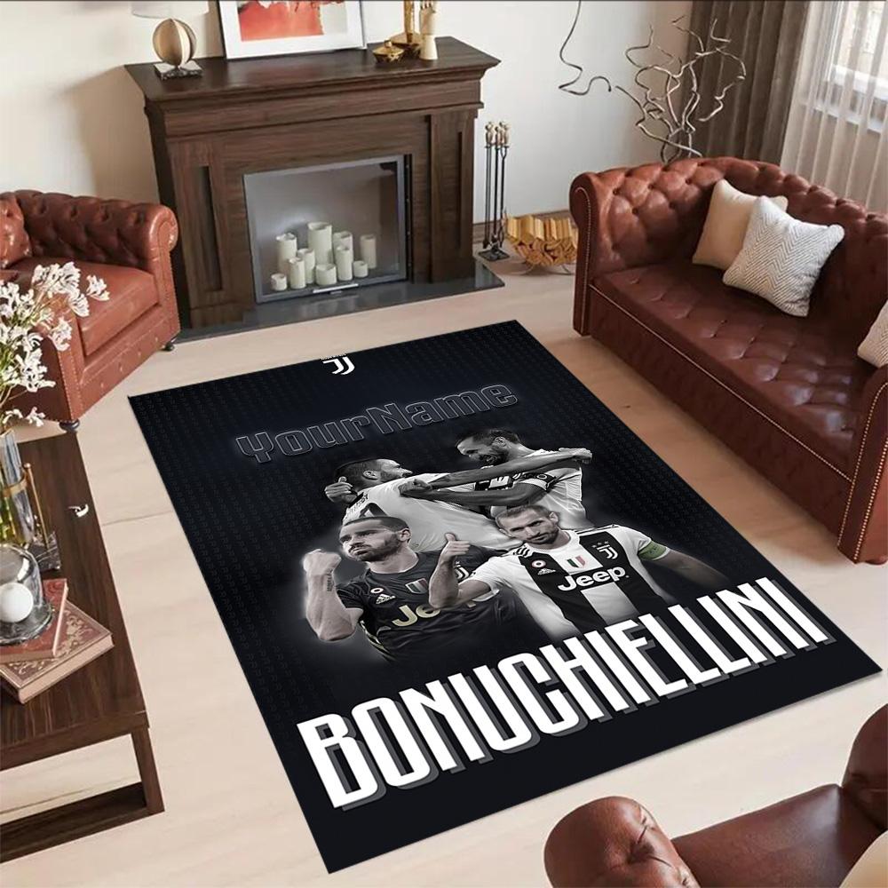 Juventus Customizable Name Floor Rug Office Rug Suitable for Bedrooms Hallway Dining Room Foyer Antislip Carpet Decorate Offices Spiritual Gift