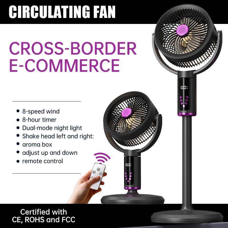 New Air Circulation Multifunctional Desktop & Vertical Digital Fan for Home & Dormitory Use