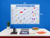 2026 erasable wall calendar annual view planning calendar easy to hang with markers and 100 stickers blue