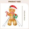 Christmas Inflatable Gingerbread Man Built In LEDs for Halloween Garden Home