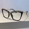 Oversized Cat Eye Eyeglasses Fashion Vintage Blue Light Blocking Eyewear  Trendy Non-prescription Glasses for Women