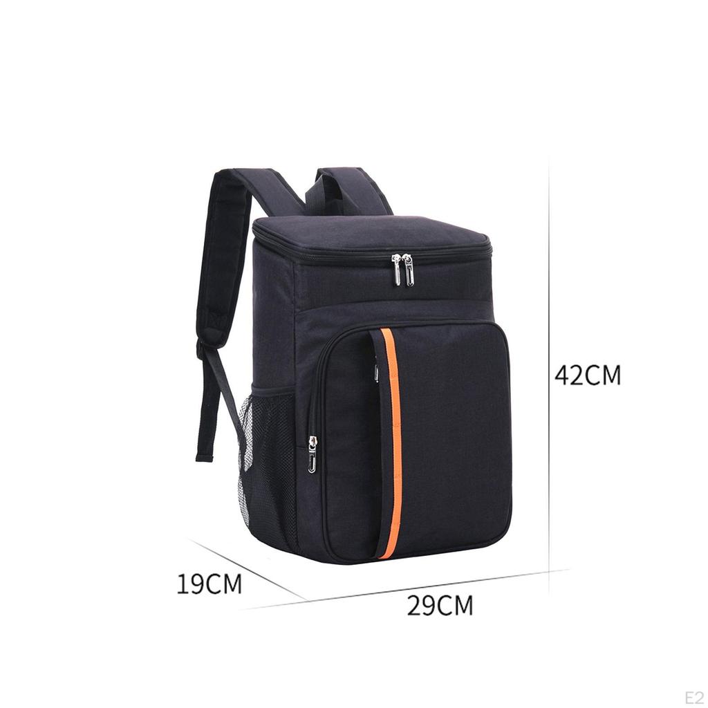 Outdoor Piknik Bag Izolovaný batoh s bočními kapsami Lehký oběd pro
