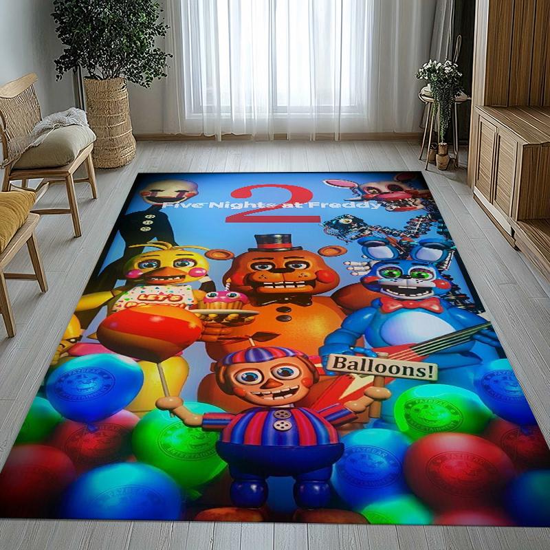 Horror Freddy F-FNAF Spiele Wohnzimmer Rutschfester Teppich Weicher Teppich für Schlafzimmer Kinderzimmer Spielzimmer Sofa, Heimdekoration Fußmatte Geschenk