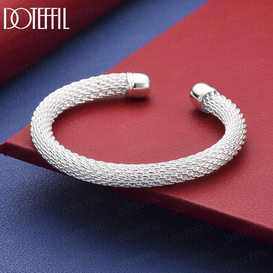 925 Sterling Silver Niche Design Braided Bracelet - Stylish Evening Jewelry