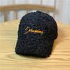 Baseballkappe für Damen Teddy Lammwolle Warm Winter Ins Vielseitig Trendige Mütze Samt Schirmmütze Zeigt Gesicht Kleiner Ins Stil