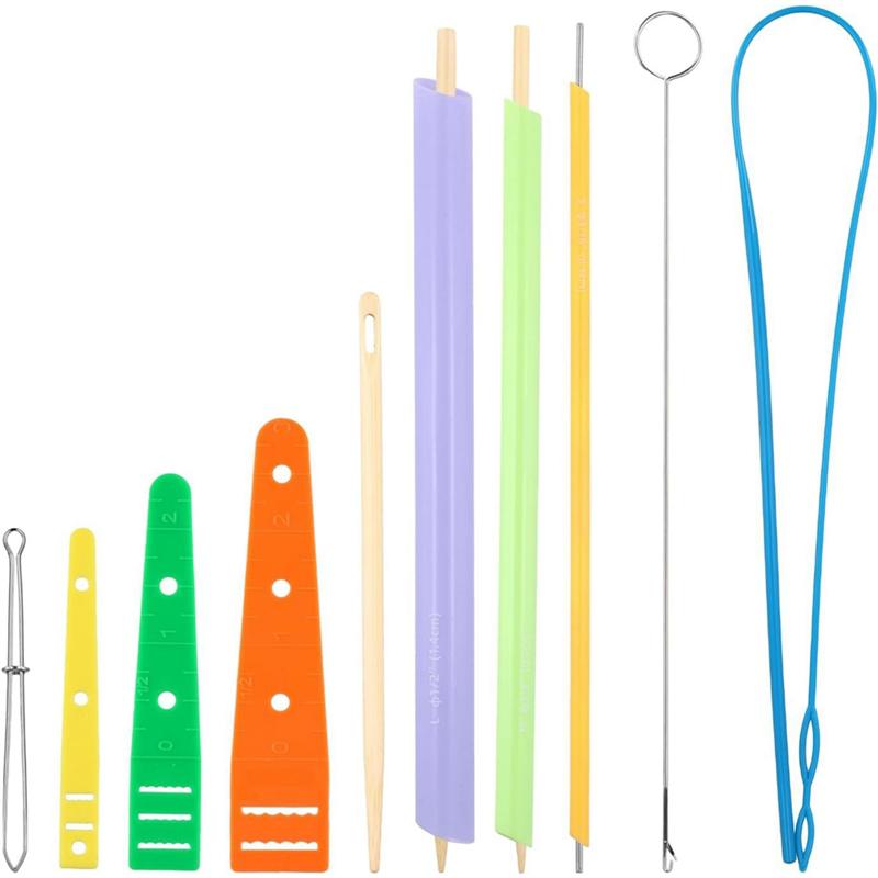 Promotion! Quick Turn Fabric Set Versatile Fabric Tube Turner For Sewing Drawstring Threader Tool For Crafts DIY Knitting Handma