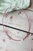Handmade Choker with dark pink Seed Beads and Natural Heart Shell Pendant